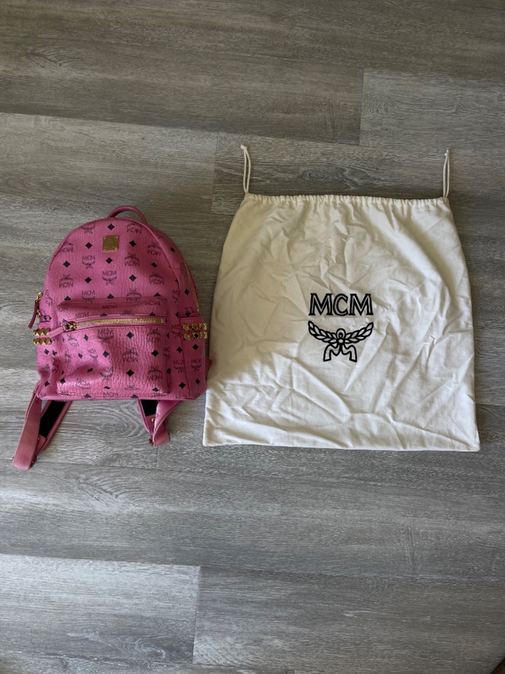Pink MCM Backpack - Picture 6 of 6